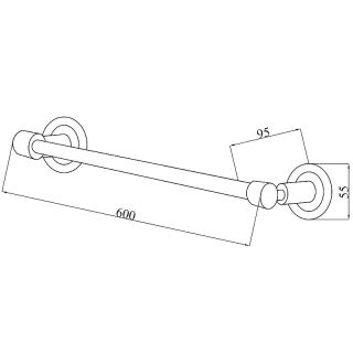Полотенцедержатель Boheme Murano 10902-V-G золото/фиолетовый